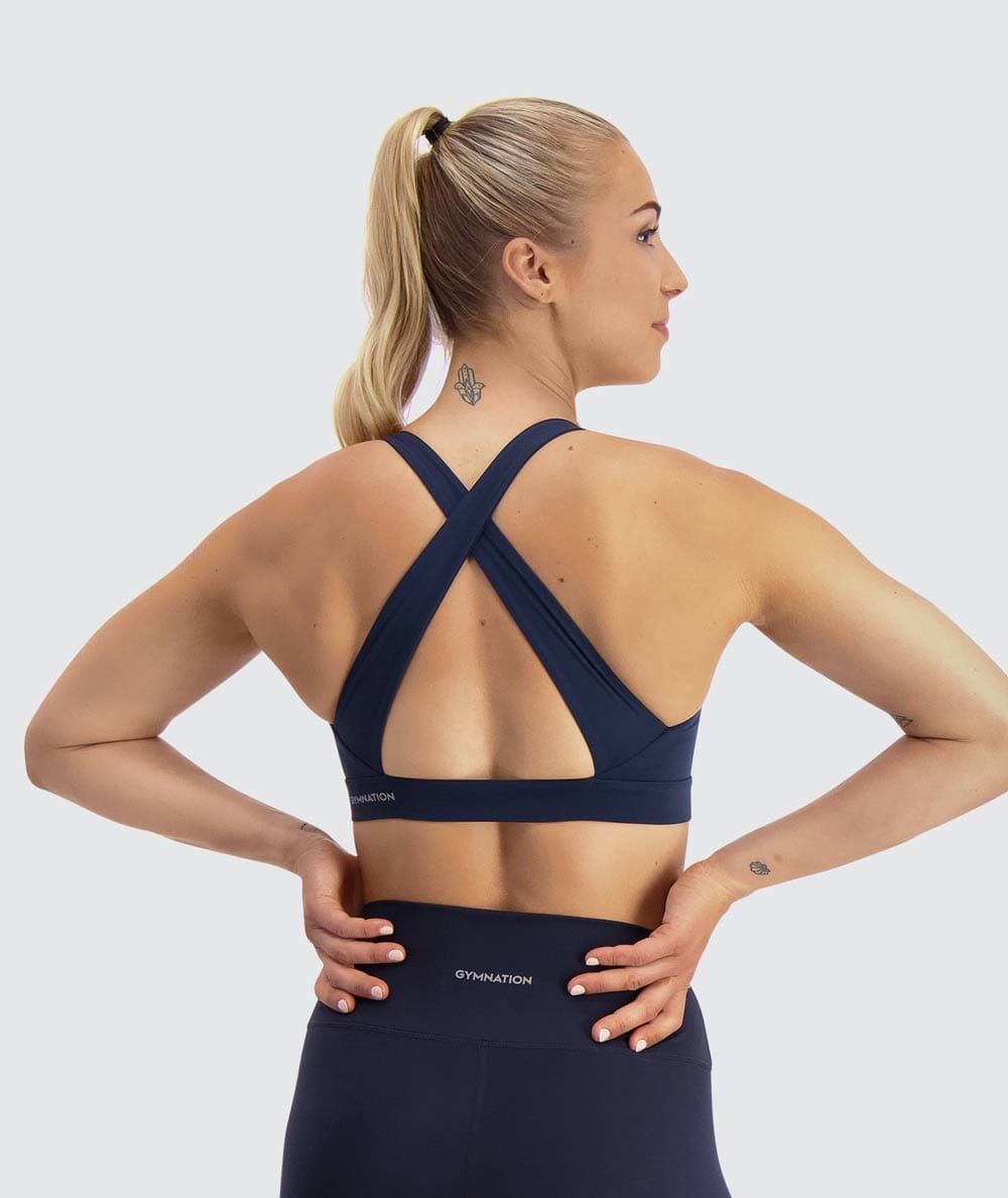 Gymnation W's Performance Boost Sports Bra - Bluesign®-certified production, Polyamide & Elastane Dark Navy Underwear