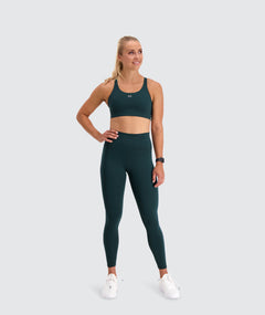 Gymnation W's Performance Boost Sports Bra - Bluesign®-certified production, Polyamide & Elastane Forest Green Underwear