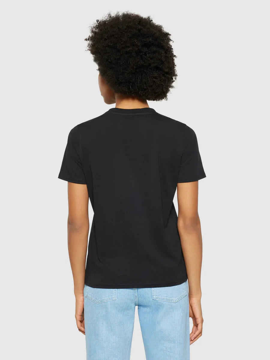 KnowledgeCotton Apparel W's Pima T-Shirt Black Shirt