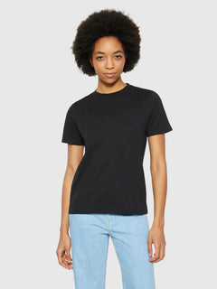 W's Pima T-Shirt Shirt KnowledgeCotton Apparel Black S 