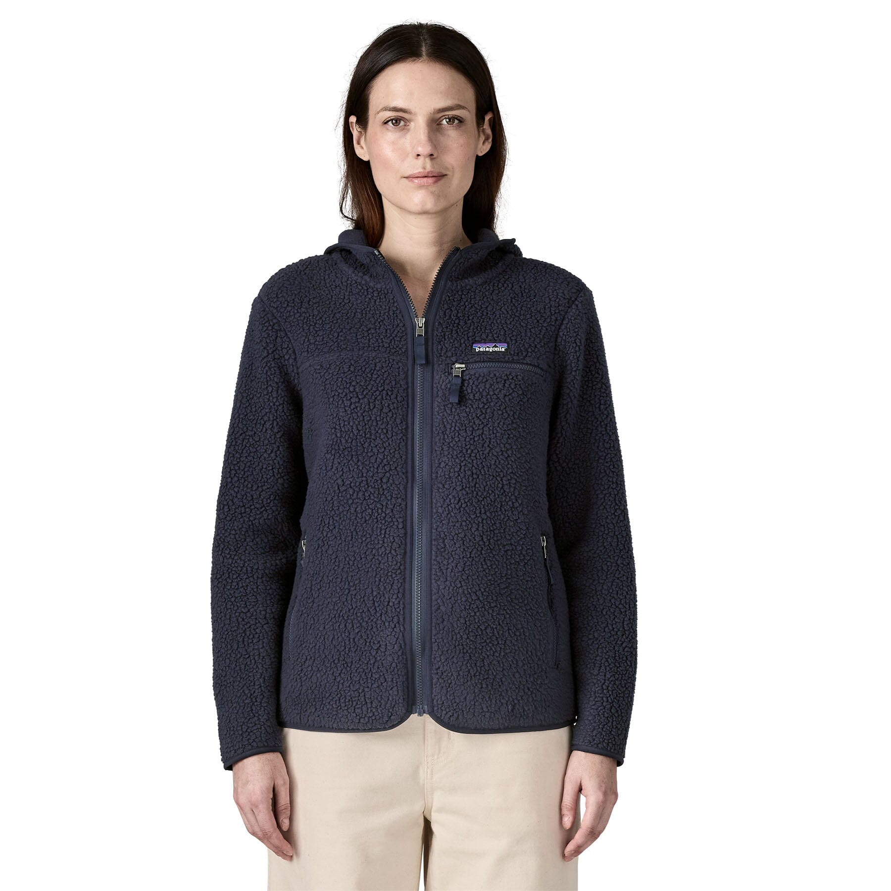 W's Retro Pile Fleece Hoody - Recycled Polyester Jacket Patagonia Sunken Blue XS