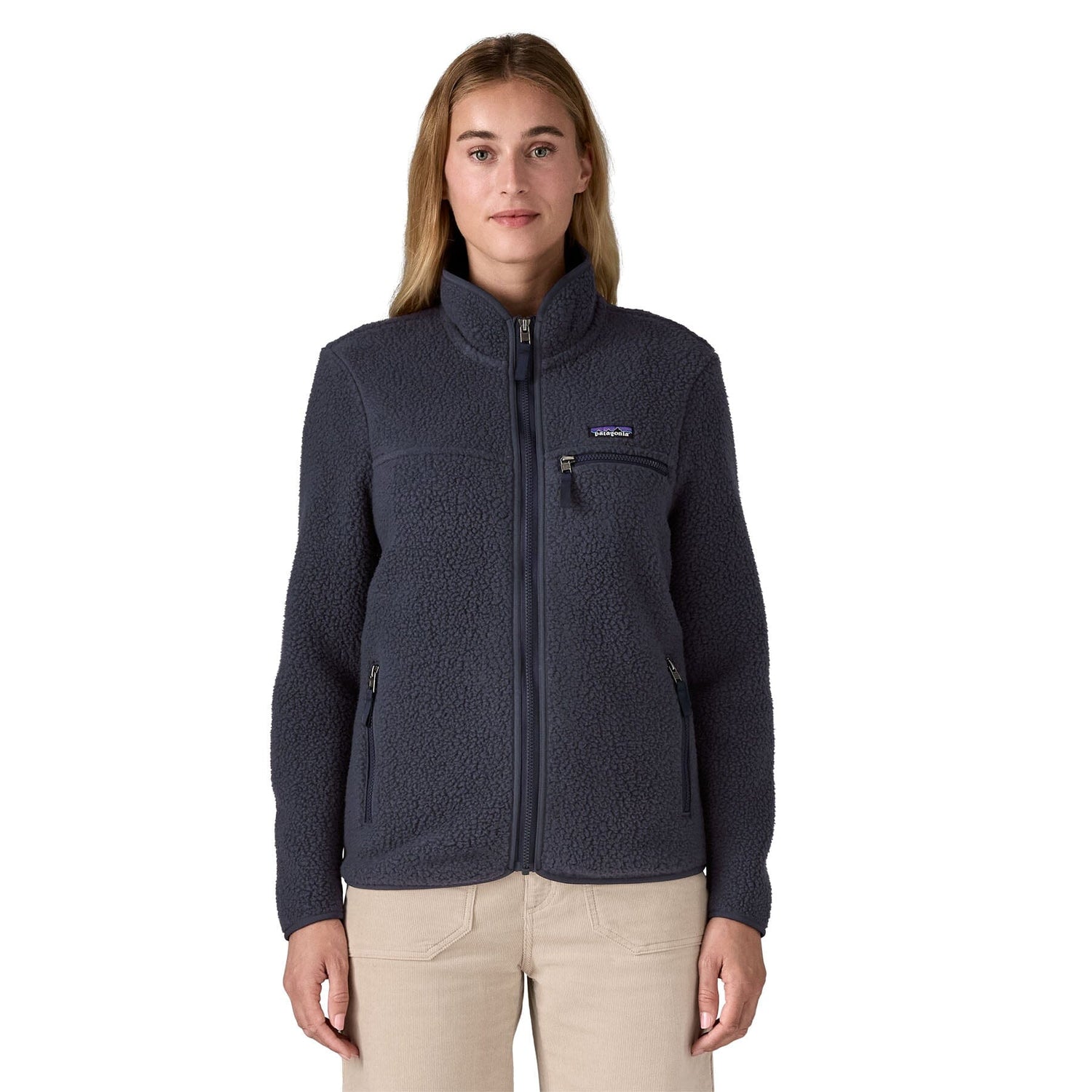 W's Retro Pile Fleece Jacket - Recycled Polyester Jacket Patagonia Sunken Blue XS 