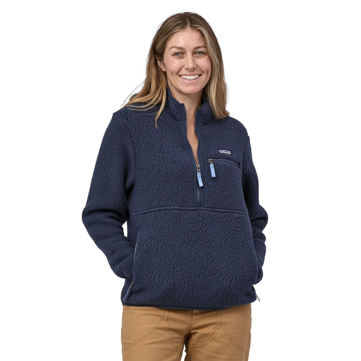 Patagonia W's Retro Pile Fleece Marsupial - Recycled Polyester New Navy Shirt