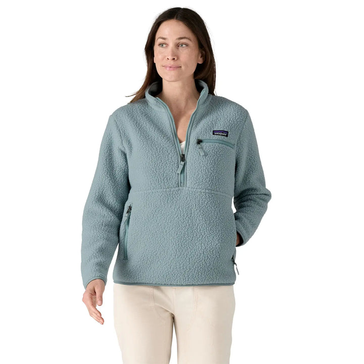 W's Retro Pile Fleece Marsupial - Recycled Polyester Shirt Patagonia Thermal Blue S