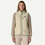 Patagonia Retro Pile Naisten Fleece Liivi - Natural W/Ellwood Green