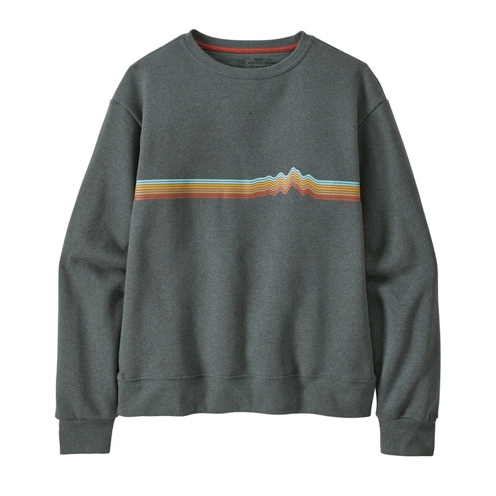 W's Ridge Rise Stripe Uprisal Crew Sweatshirt - Recycled Polyester & Recycled Cotton Shirt Patagonia