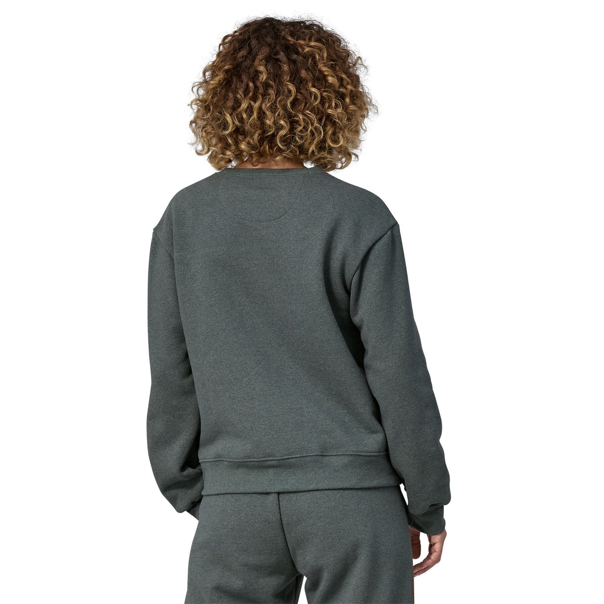 Patagonia W's Ridge Rise Stripe Uprisal Crew Sweatshirt - Recycled Polyester & Recycled Cotton Nouveau Green Shirt