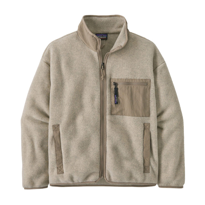 W's Synchilla® Fleece Jacket - 100% recycled polyester Jacket Patagonia Oatmeal Heather w/Seabird Grey S