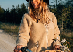 KnowledgeCotton Apparel - W's Teddy high neck fleece zip jacket - 100% Recycled PET - Weekendbee - sustainable sportswear