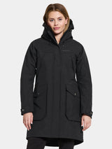 Didriksons W's Thelma Parka - Recycled fibers & polyamide Black Jacket