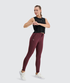 Gymnation W's Training Joggers - Oeko-Tex Certified Fabric Wine Red Pants