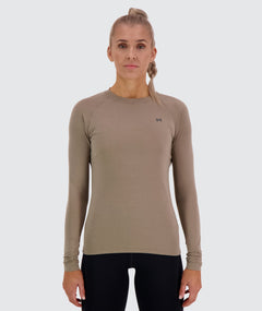 Gymnation W's Training Long-Sleeve - OEKO-TEX®-certified material, Tencel & PES Sand Shirt