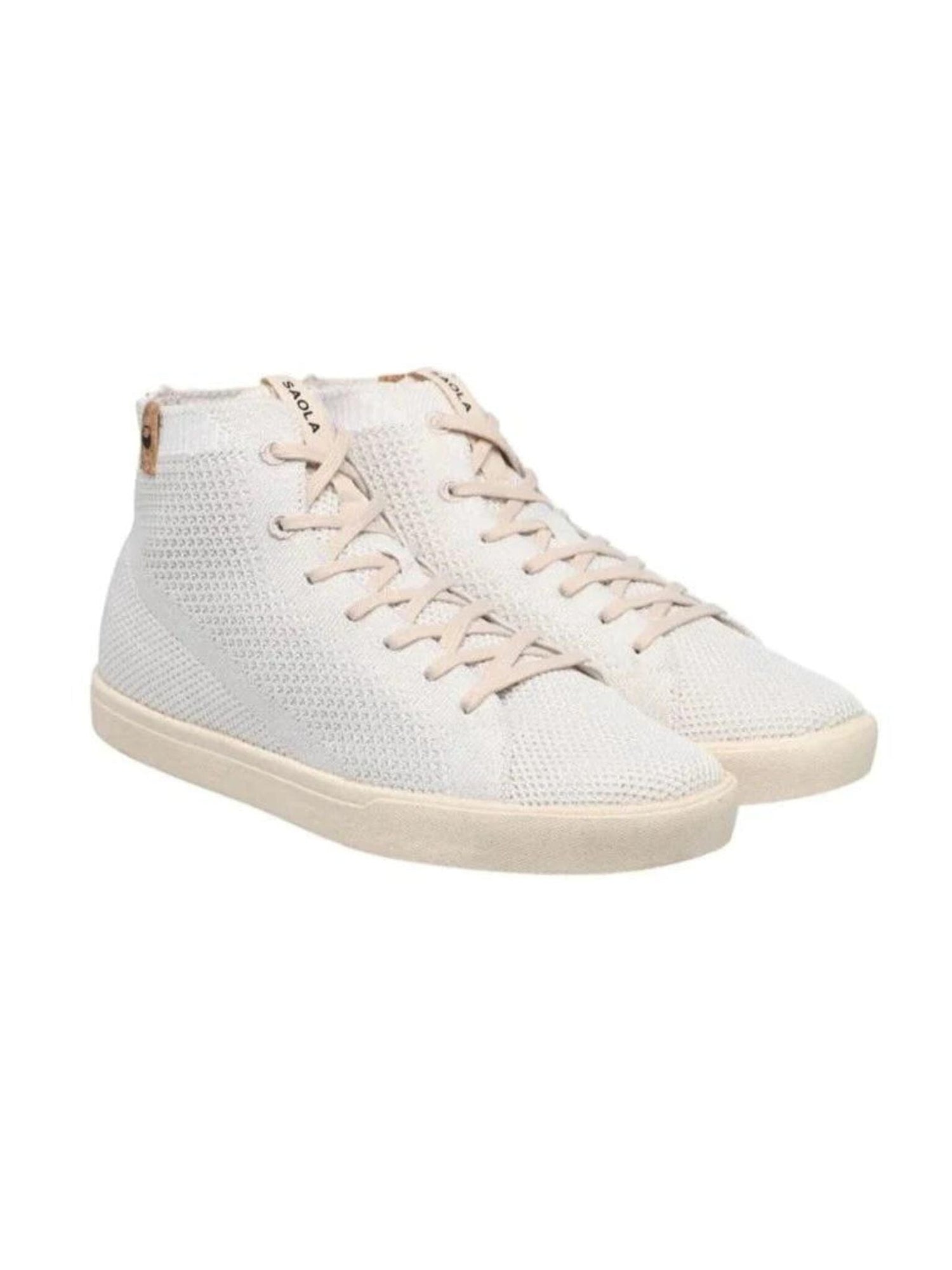 Saola W's Wanaka Knit Sneakers - Recycled PET and Bio-sourced materials White Shoes