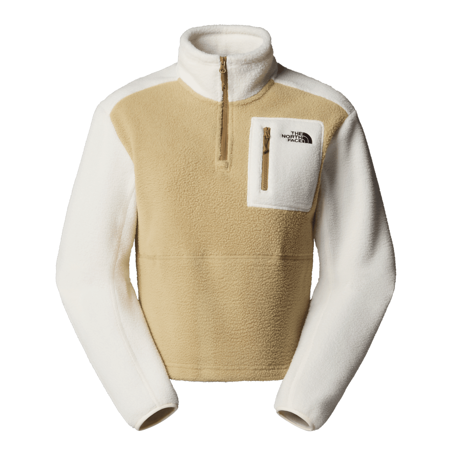The North Face W’s Yumiori 1/4 Zip Fleece Khaki Stone White Shirt