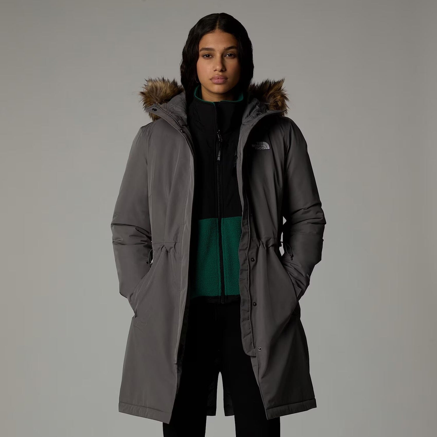 The North Face W's Zaneck Parka jacket - Recycled polyester Smoked Pearl Jacket