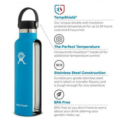 Hydro Flask - Standard Mouth bottle 0.62l/21oz - Stainless Steel BPA Free - Weekendbee - sustainable sportswear