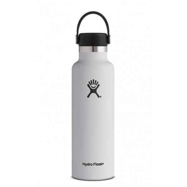 Hydro Flask Standard Mouth bottle 0.62l/21oz - Stainless Steel BPA Free White Cutlery