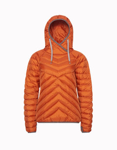 Varg Älgön Down Hood Anorak - Made From Recycled Polyester Rust Orange Jacket