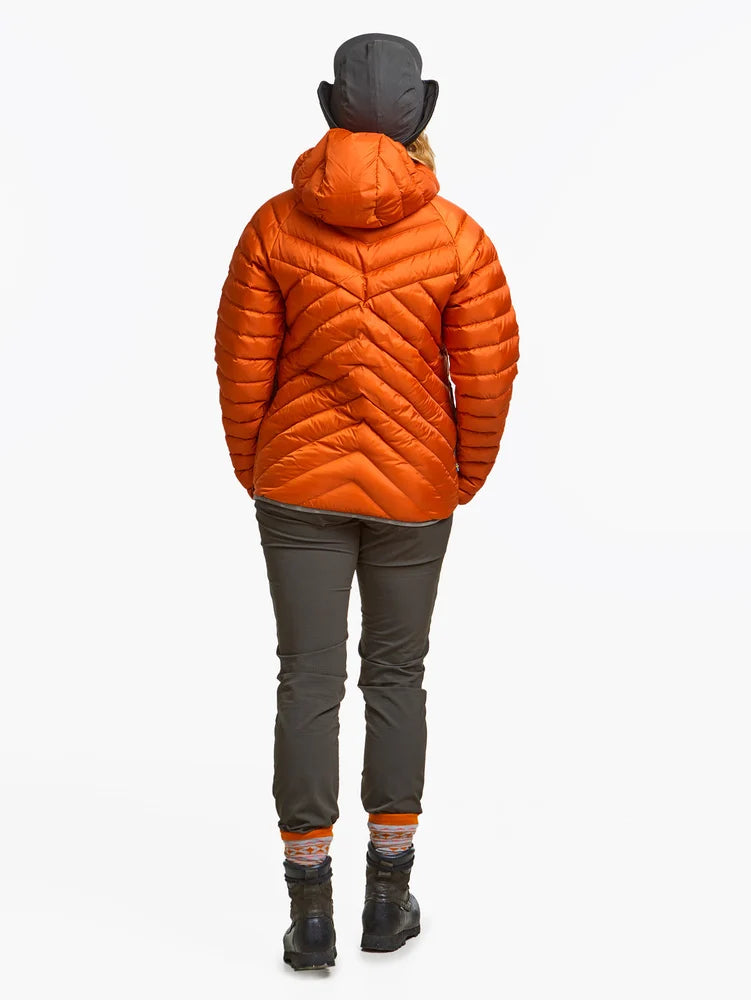 Varg Älgön Down Hood Anorak - Made From Recycled Polyester Rust Orange Jacket