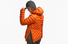 Varg Älgön Down Hood Anorak - Made From Recycled Polyester Rust Orange Jacket