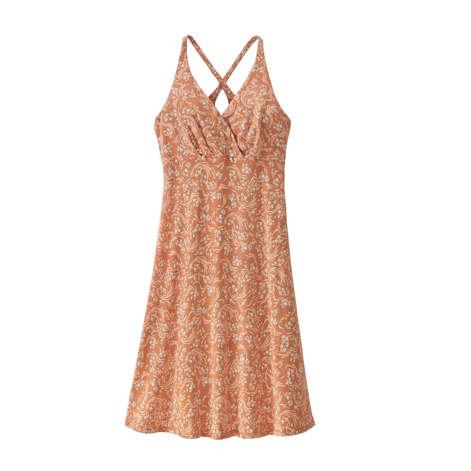 Patagonia Amber Dawn Dress - Organic Cotton Hillside Trails: Toasted Peach Dress