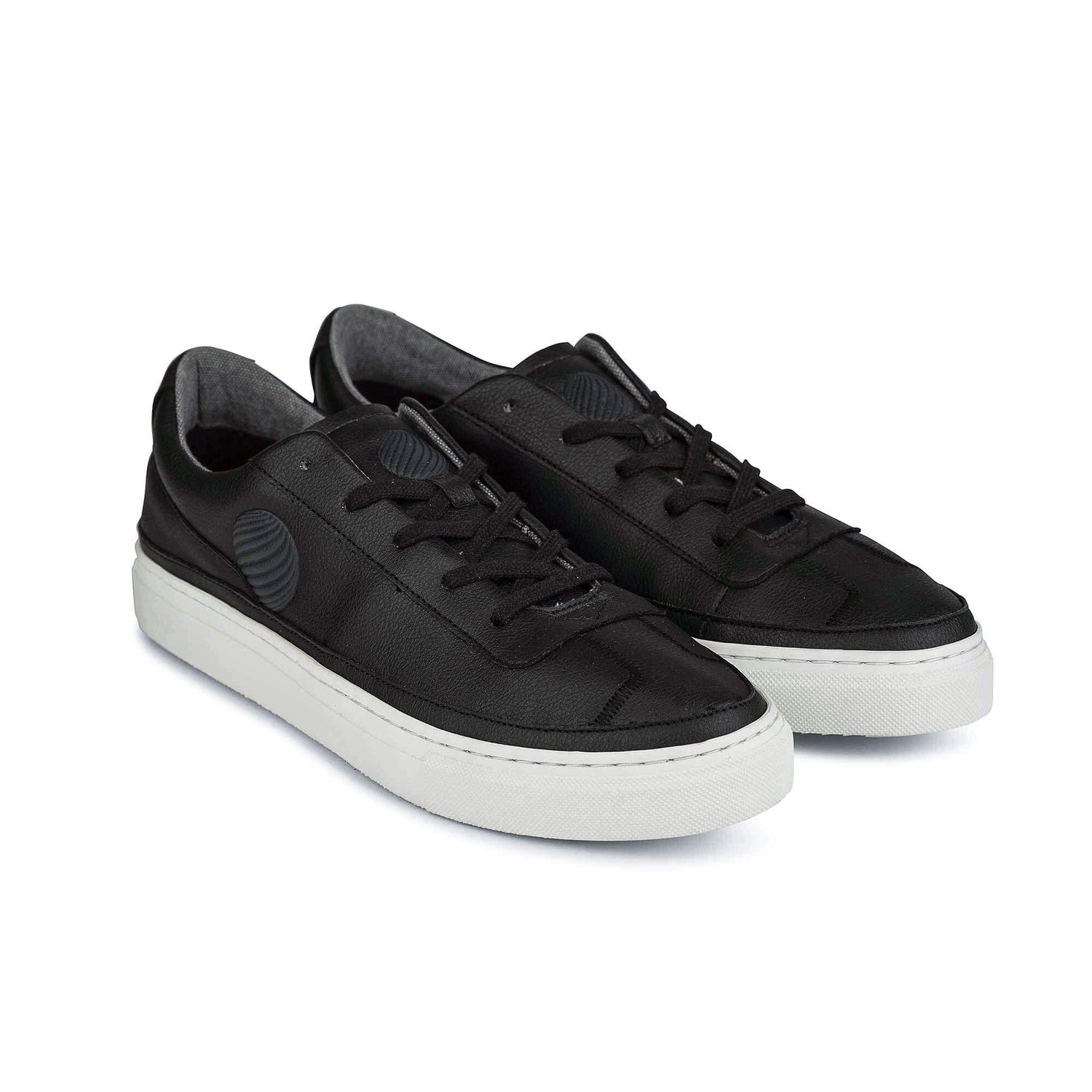 Komrads APL Low Sneaker - Vegan Apple Leather Monoblack Shoes