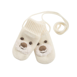 Devold Kids Bear Mittens - Merino Wool Offwhite 1