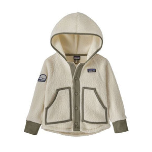 Patagonia Baby Retro Pile Jacket - Recycled polyester Live Simply Whale Patch: Natural