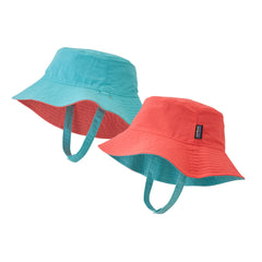 Patagonia Kids Sun Bucket Hat - 100% recycled nylon High Hopes Geo: Salamander Green Headwear