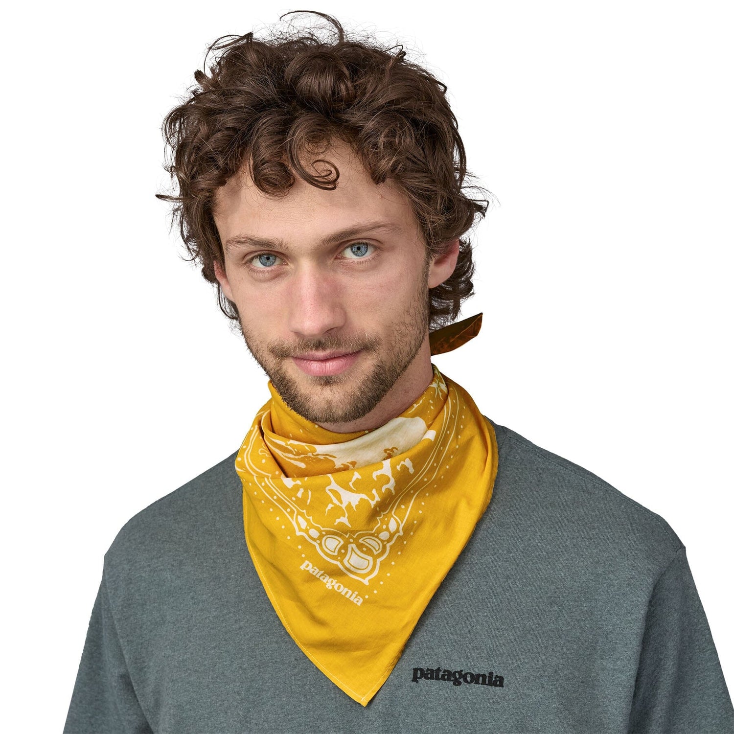 Patagonia Bandana - 100% organic cotton GPIW: Surfboard Yellow Scarf