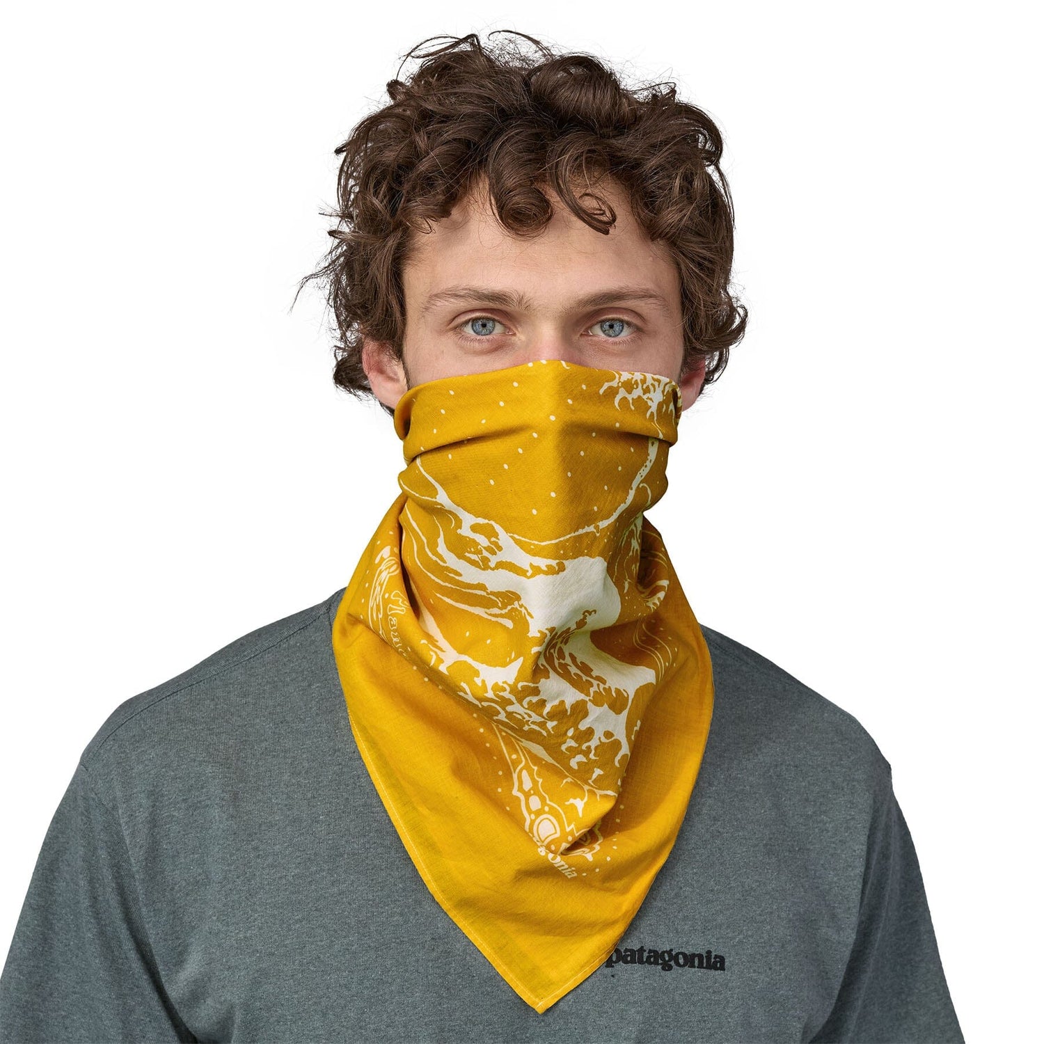 Patagonia Bandana - 100% organic cotton GPIW: Surfboard Yellow Scarf