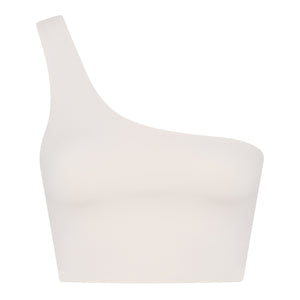 Girlfriend Collective Bianca One Shoulder Bra - Made from Recycled Plastic Bottles Cerulean