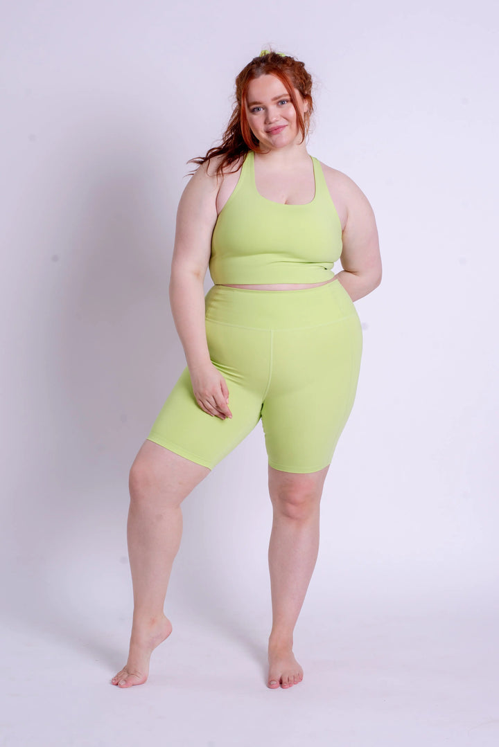 Girlfriend Collective Bike Shorts - Made from recycled plastic bottles Key Lime Pants