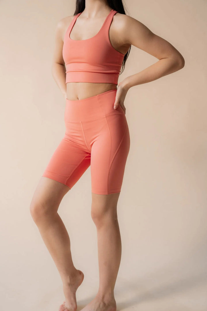 Bike Shorts - Made from recycled plastic bottles Pants Girlfriend Collective Primrose XS