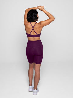 Girlfriend Collective Bike Shorts - Made from recycled plastic bottles Plum Pants