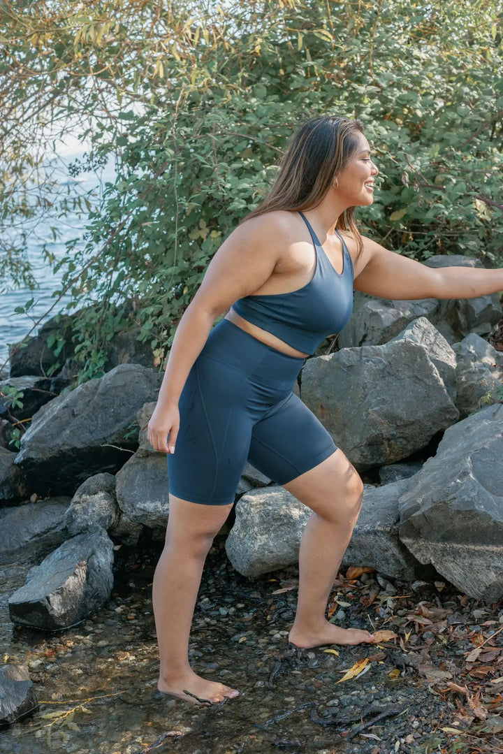 Girlfriend Collective Bike Shorts - Made from recycled plastic bottles Midnight Pants