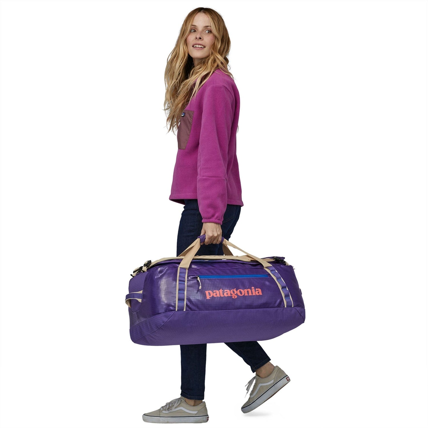 Patagonia Black Hole Duffel Bag 55L - 100 % Recycled Polyester Perennial Purple Bags