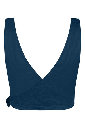 Lilja the Label Blueberry Wrap Top - Recycled nylon Blueberry