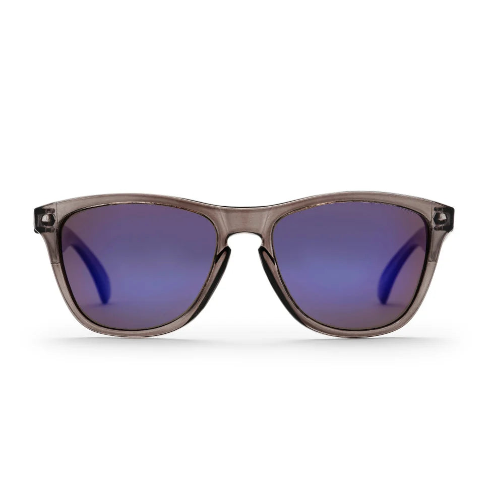 CHPO Bodhi Sunglasses - Recycled plastic Grey / Blue Mirror Sunglasses