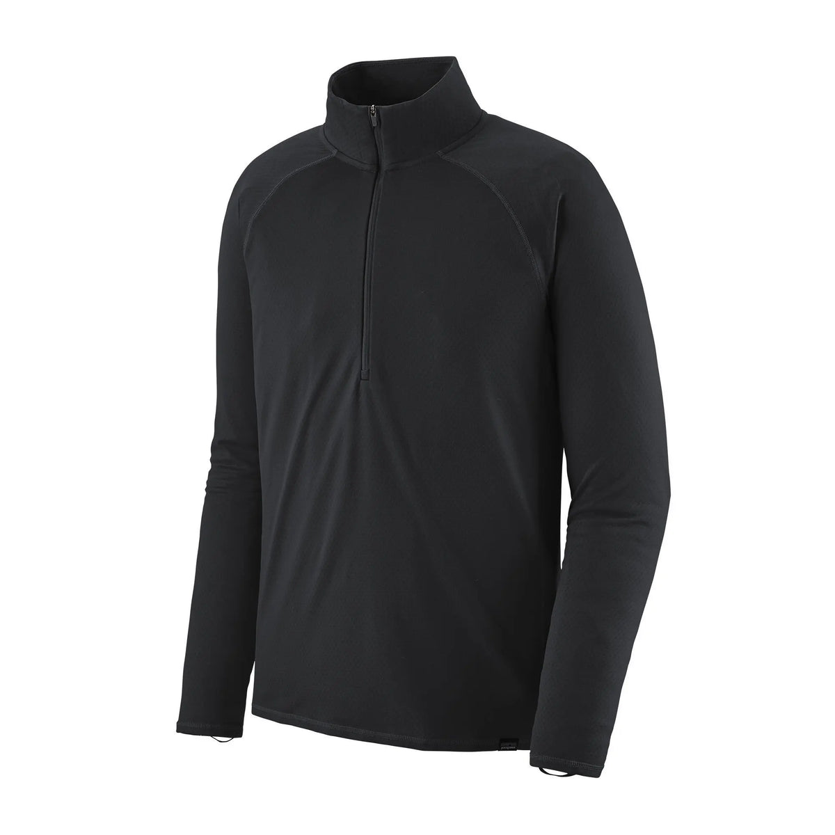 Patagonia Capilene Midweight Baselayer Zip-Neck - Recycled Polyester Black Shirt