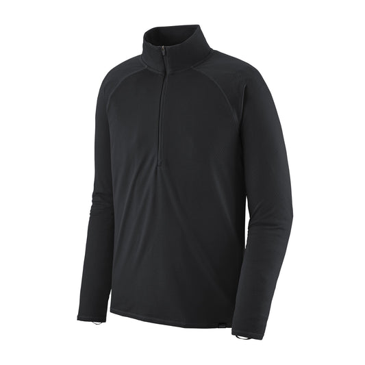 Patagonia Capilene Midweight Baselayer Zip-Neck - Recycled Polyester Black Shirt