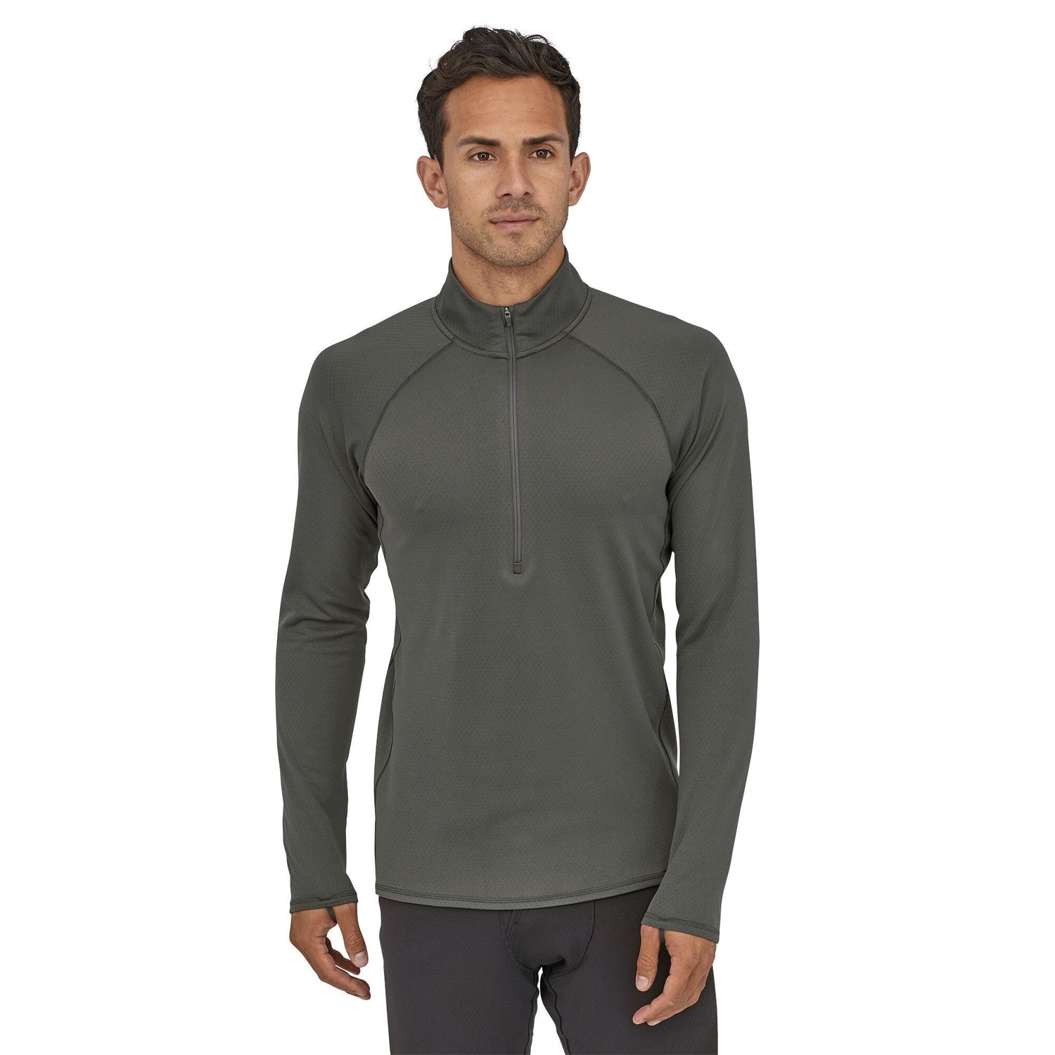 Patagonia Capilene Midweight Baselayer Zip-Neck - Recycled Polyester Black Shirt