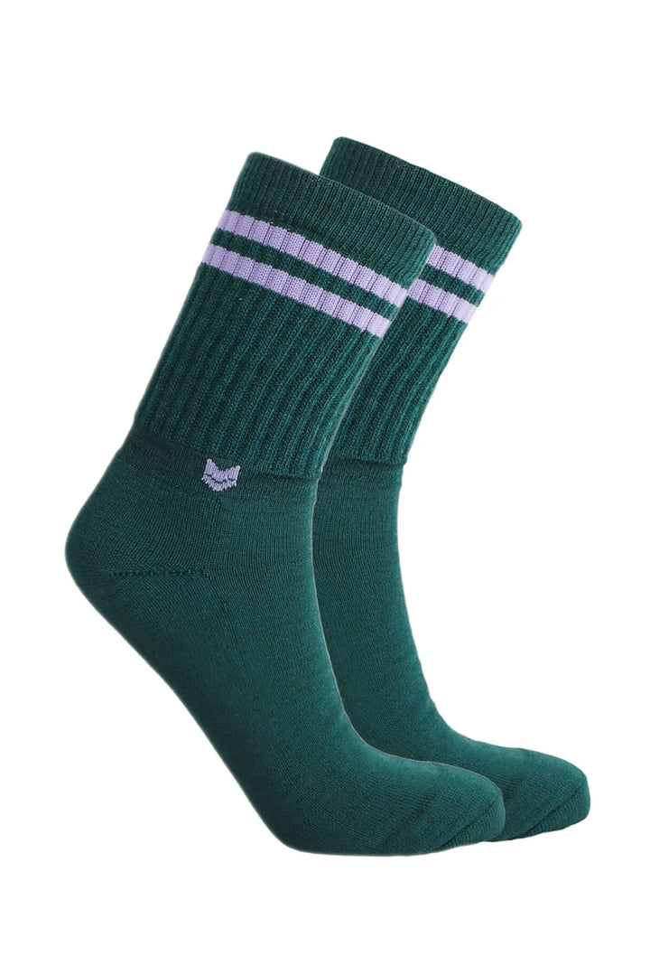 Crew Sock - Merino Wool Socks VAI-KØ Deep Teal/Lavender 35-38