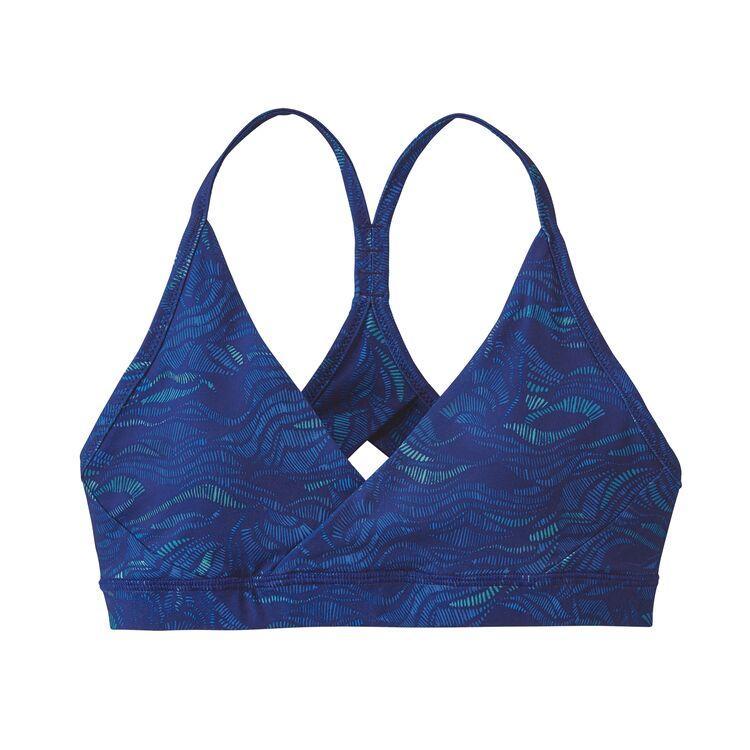 Deevaz Non-Padded Cotton Rich Cross Back Sports Bra In Blue Melange Co –