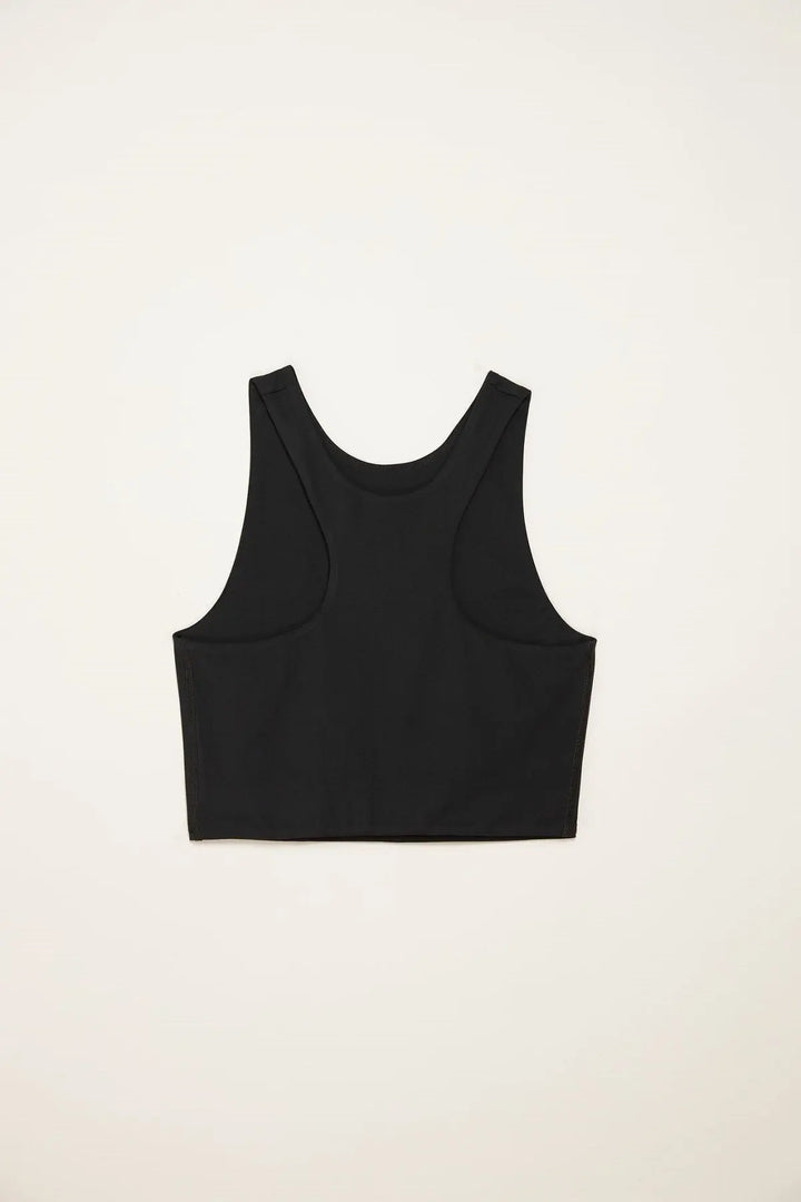 Girlfriend Collective Dylan Crop Tank Bra - Made from Recycled Plastic Bottles Moss Underwear
