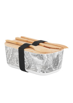 Picture Organic EBI Bento Set - Bamboo Map Cutlery