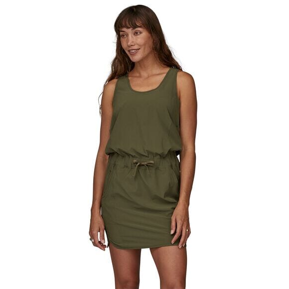 Patagonia Fleetwith Dress - Recycled Polyester Basin Green Dress