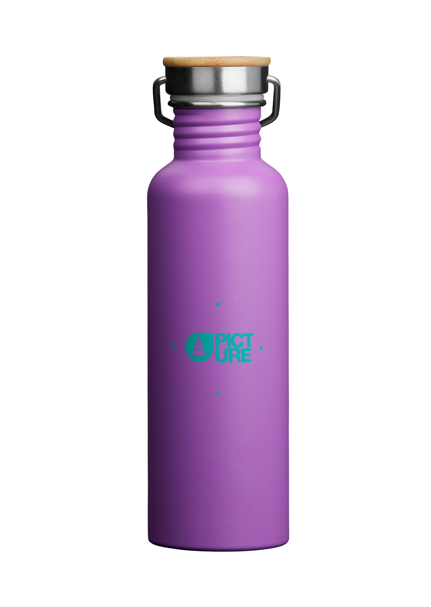 Picture Organic Hampton Bottle - BPA free Stainless Steel Purple Cutlery