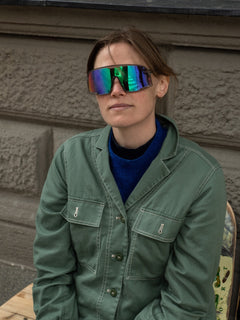 CHPO Henrik Sunglasses - Recycled Plastic Transparent Grey / Rainbow mirror Sunglasses