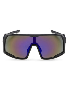 CHPO Henrik Sunglasses - Recycled Plastic Black / Blue mirror Sunglasses